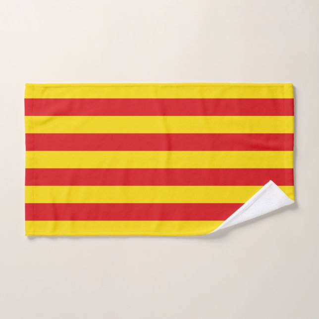 Handtuch mit Flagge Kataloniens (Handtuch)