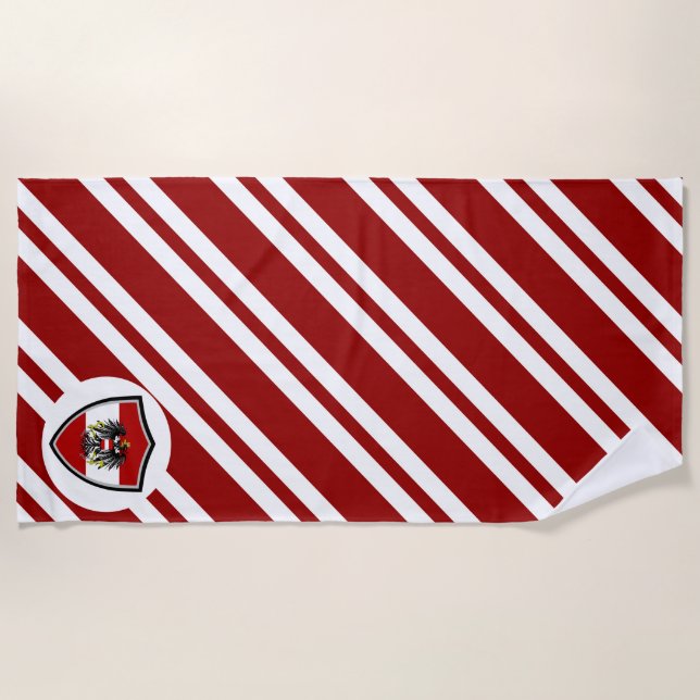 Handtuch mit österreichischer Flagge (Vorderseite)