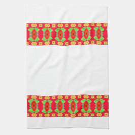 Handtuch mit weißer und roter Fette