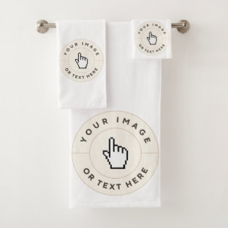 Handtuch Set 3pc - Benutzerdefiniert (Bild/Text hi