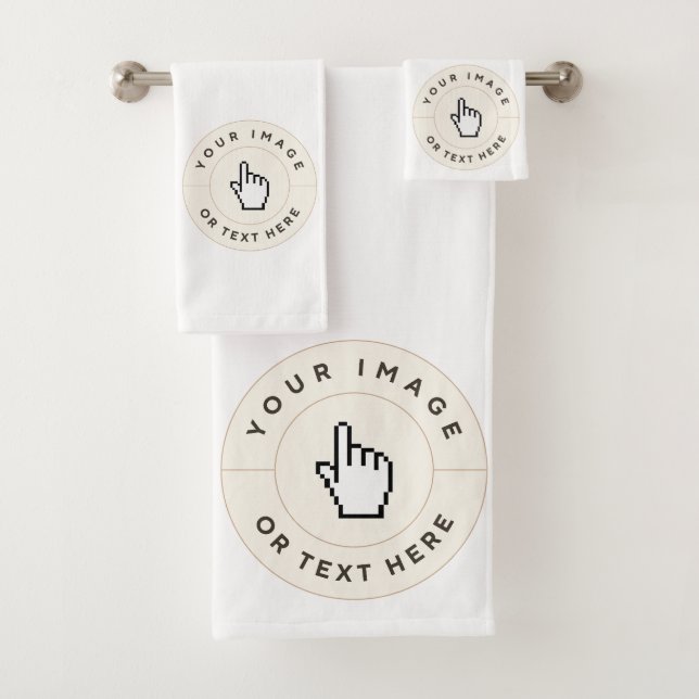 Handtuch Set 3pc - Benutzerdefiniert (Bild/Text hi (Insitu)