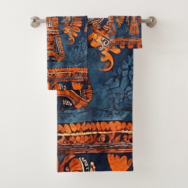 Handtuch Set Azteken Stil Mexico Mittel- Südamerik (Insitu)