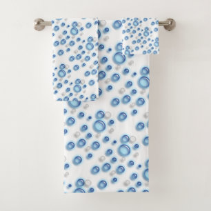 Handtuch Set - Blaue Blasen