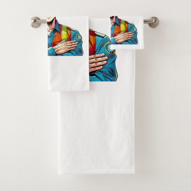 Handtuch Set mit Manga-Sicherheitsfachmann (Insitu)