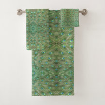 Handtuch Set - Pfauenfedern