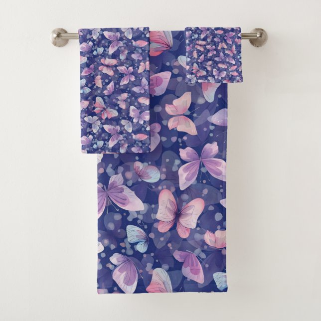 Handtuch-Set-Schmetterlingsmuster#1 Badhandtuch Set (Insitu)