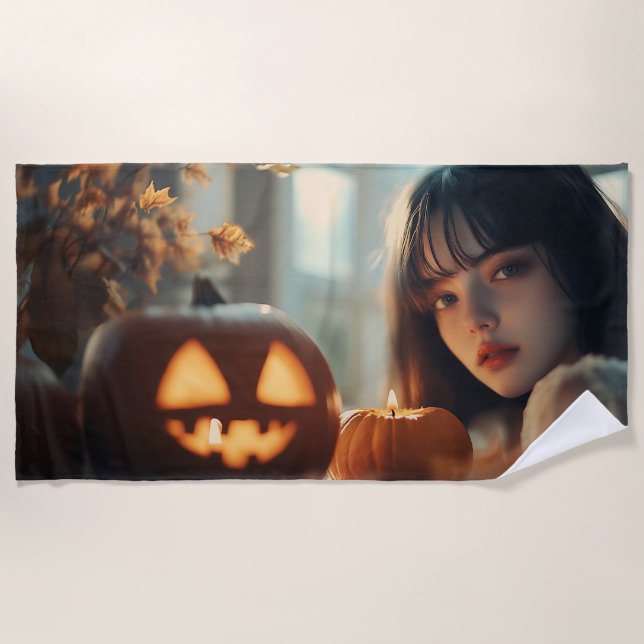 Handtuch- und Mädchenprint Strandtuch (Vorderseite)