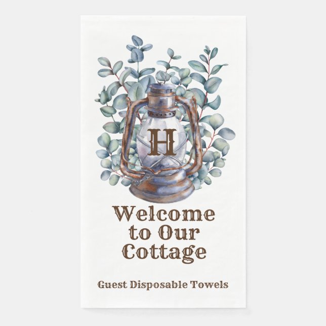 Handtücher aus Papier Willkommen in unserer Hütte Serviette (Vorderseite)