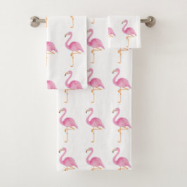 Handtücher aus rosa Flamingo