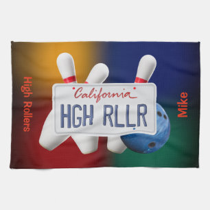 Handtücher für den Bowling eines Teamnamens