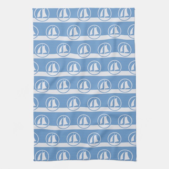 Handtücher für Sailboat-Muster nach Maß (Vertikal)