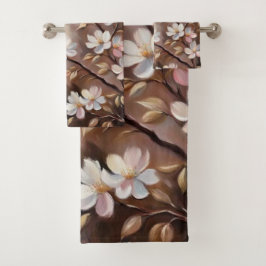 Handtücher mit weißer Rosa Brandung