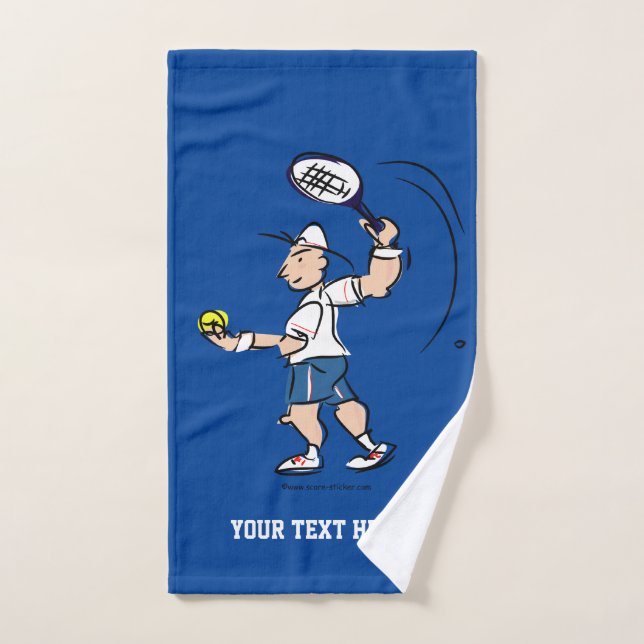 Handtuchgeschenk für Tennisspieler Cartoon Handtuch (Handtuch)