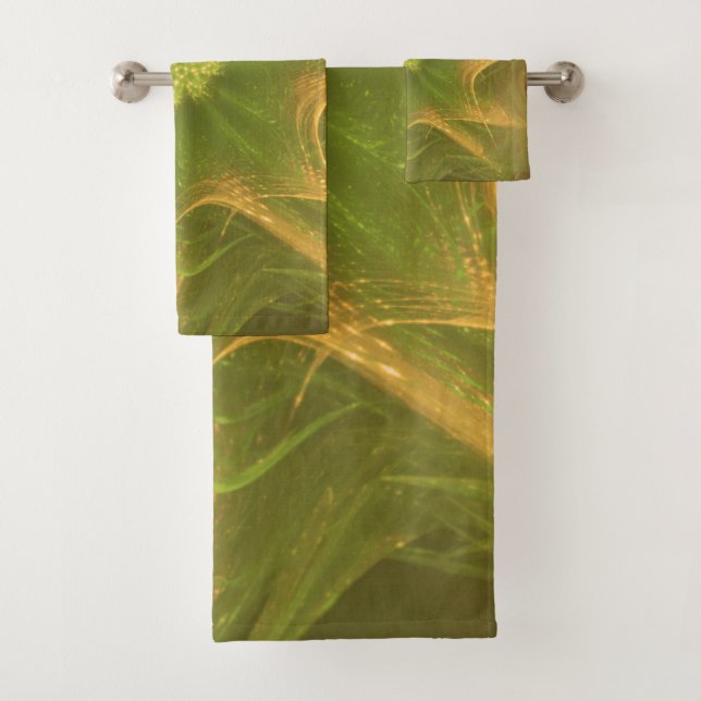 Handtuchhalter Fraktal hellgrüne Palette Badhandtuch Set (Insitu)