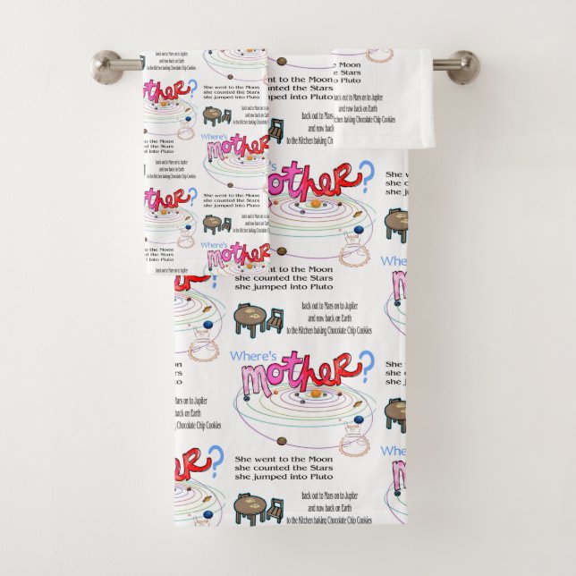 Handtuchhalter im Badezimmer Wo ist Mama? Badhandtuch Set (Insitu)