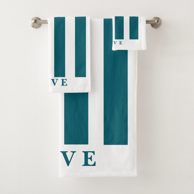 Handtuchhandtuch Set - DarkTeal&White (Insitu)