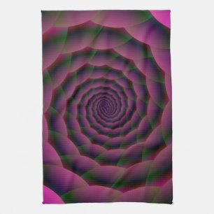 Handtuchspirale in Lila Rot und Grün Küchentuch