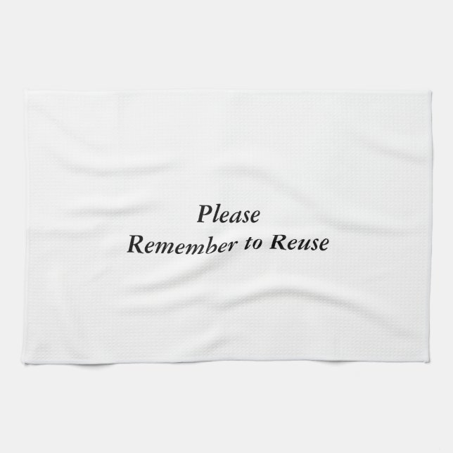 Handtuchwiederverwendung Alternative zu Papierhand Geschirrtuch (Horizontal)