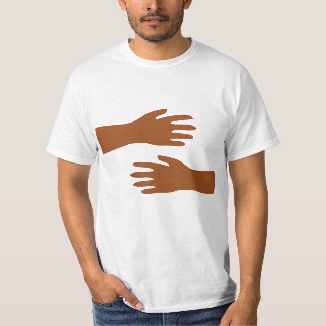 Handumarmungs-Pressungs-Umarmungs-Shirt frei T-Shirt (Vorderseite)