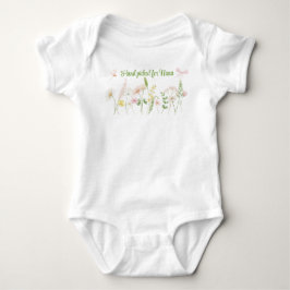 Handverlesene Blumen für die Großmutter Baby Strampler