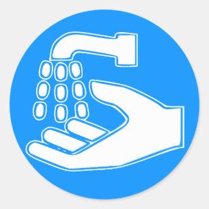 Handwaschen Runder Aufkleber