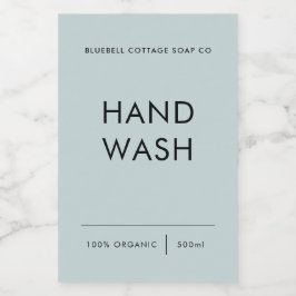 Handwaschetikett, elegantes, minimales Produktetik Lebensmitteletikett