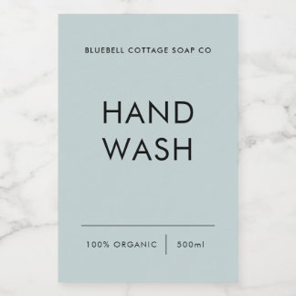 Handwaschetikett, elegantes, minimales Produktetik Lebensmitteletikett