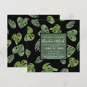 Handwasserfarbe Monstera Adansonii Blatt Braut- Einladung