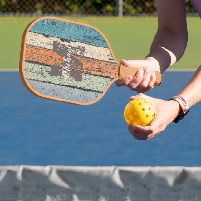 Handwerk Dein Spiel: Personalisiertes rustikales H Pickleball Schläger (InSitu)