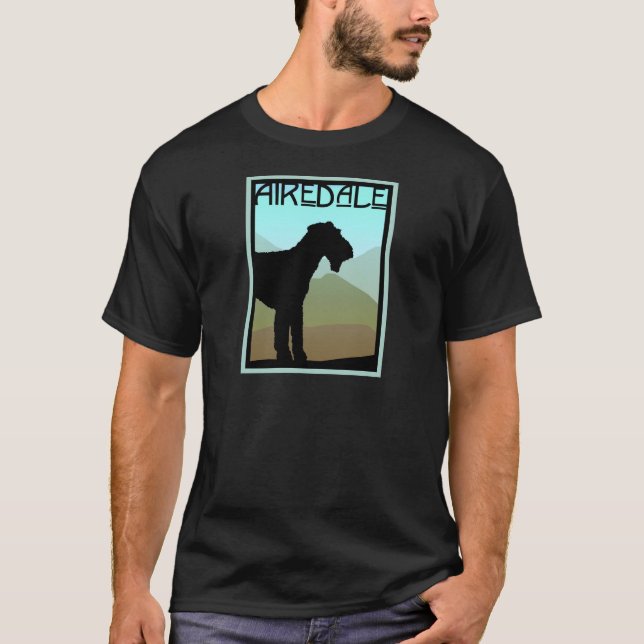 Handwerker Airedale Terrier T-Shirt (Vorderseite)