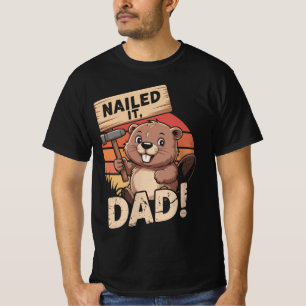 Handwerker Dad mit Herz - Biberstark, Papa! T-Shirt