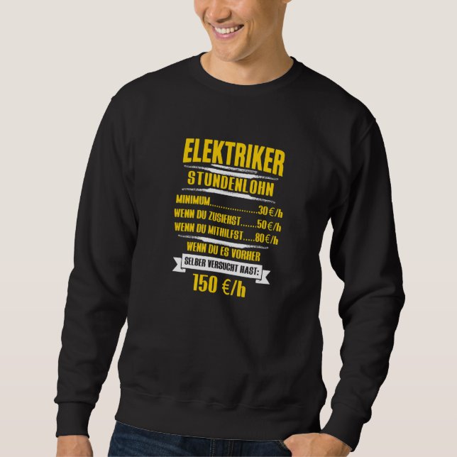 Handwerker Elektronik widerstandsfähige Elektrofac Sweatshirt (Vorderseite)