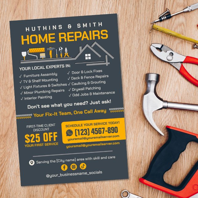 Handwerker Flyer - Hausreparatur & -wartung (Von Creator hochgeladen)