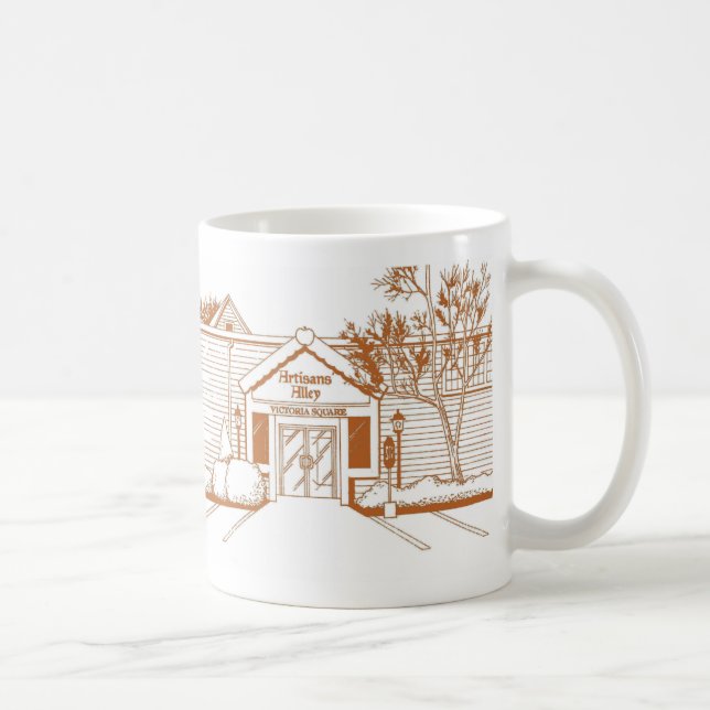 Handwerker Gasse-Victoria quadratische Tasse (Rechts)
