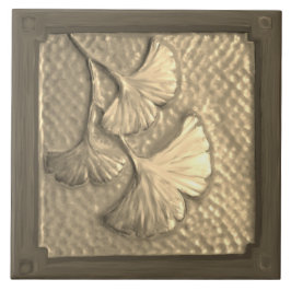Handwerker Gingko Leaf Gold Keramik Tile Fliese