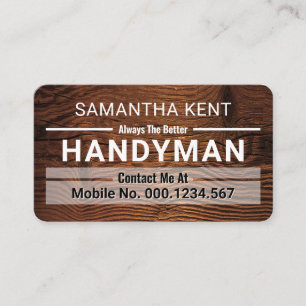 Handwerker Grenzlinien Holz Visitenkarte