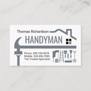 Handwerker Hammer Dachreparatur Reparaturservice Visitenkarte