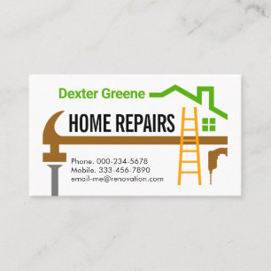 Handwerker Hammer Heimreparatur Reparaturservice Visitenkarte