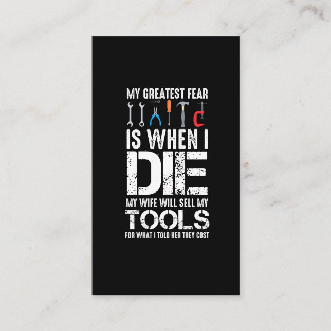 Handwerker Husband-Werkstatt für kostenintensive T Visitenkarte (Vorderseite)