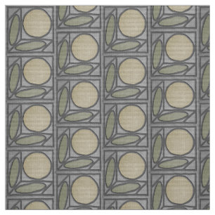 Handwerker Imitats Applique (Grau, Grün und Khaki) Stoff