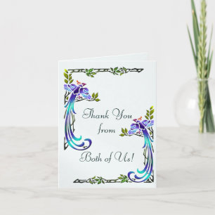 Handwerker-Pfaus (danke von beiden) Dankeskarte