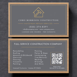 Handwerker-QR-Code Holzbauprofi Visitenkarte