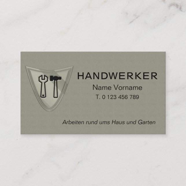 handwerker service visitenkarte (Vorderseite)