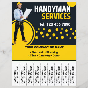 Handwerker-Service Werbeflyer Abreißstreifen