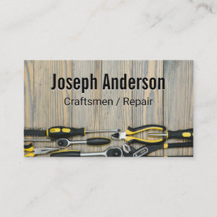 Handwerker Tools Workshop-Tabelle Visitenkarte