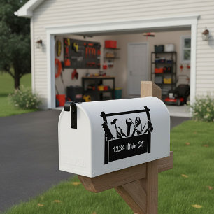 Handwerker-Werkstatt Briefkasten-Adresse Aufkleber