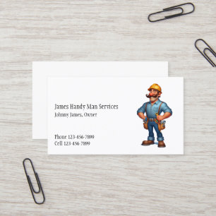 Handwerker Werkzeugkiste Bauunternehmer Visitenkar Visitenkarte