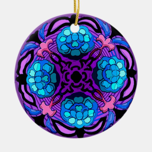 Handwerker Wintergarten (Keramik Fan Pull / Orname Keramik Ornament (Vorne)