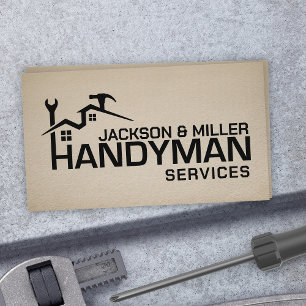 Handwerkerdienste Cool Einfach Visitenkarte
