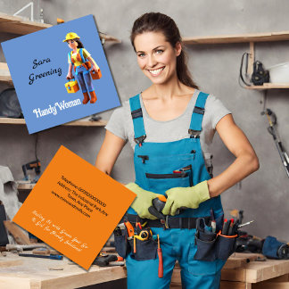 Handwerkerdienste für Frauen Quadratische Visitenkarte